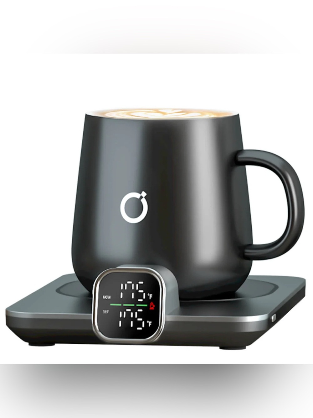 IKAOO HEAT COASTER PRO Graphite Heats Up To 175F Smart Power Black Coffee Tea